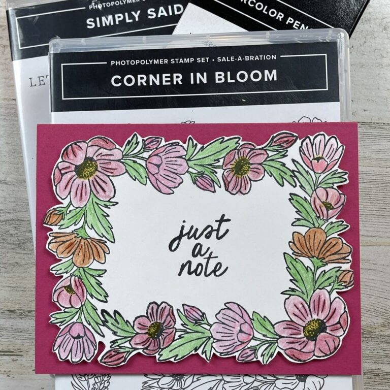 Corner in Bloom Just a Note Card