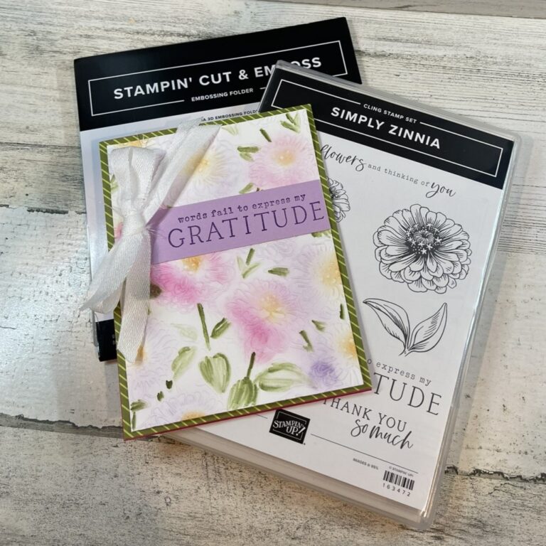 Simply Zinnia Thank You Card