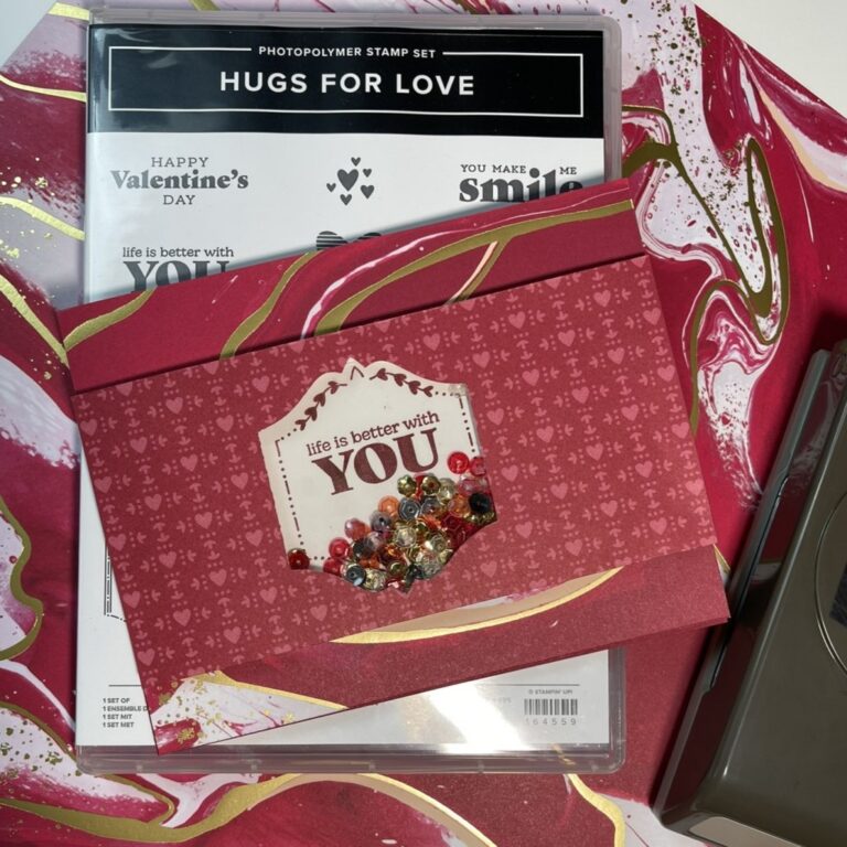 Hugs for Love Shaker Card