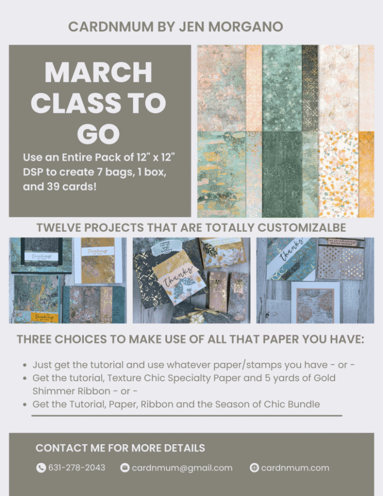 March 2023 CardNMum to Go Class
