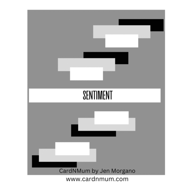 Graphic design featuring layered rectangles in black, white, and gray with the word 'SENTIMENT' prominently displayed.