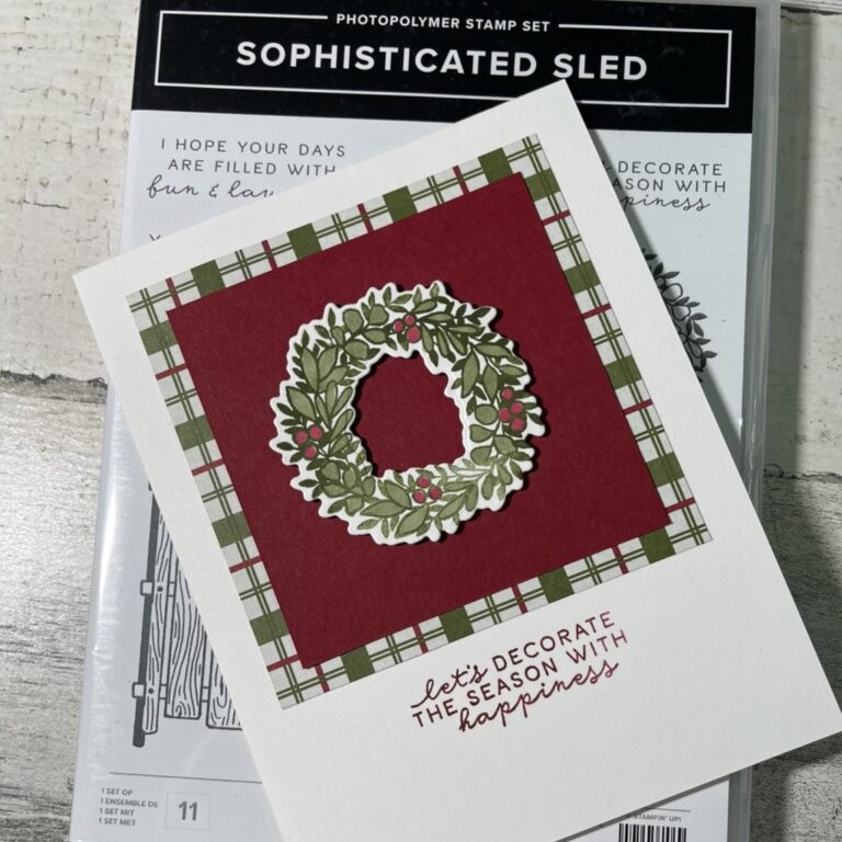 Sophisticated Sled Wreath Card