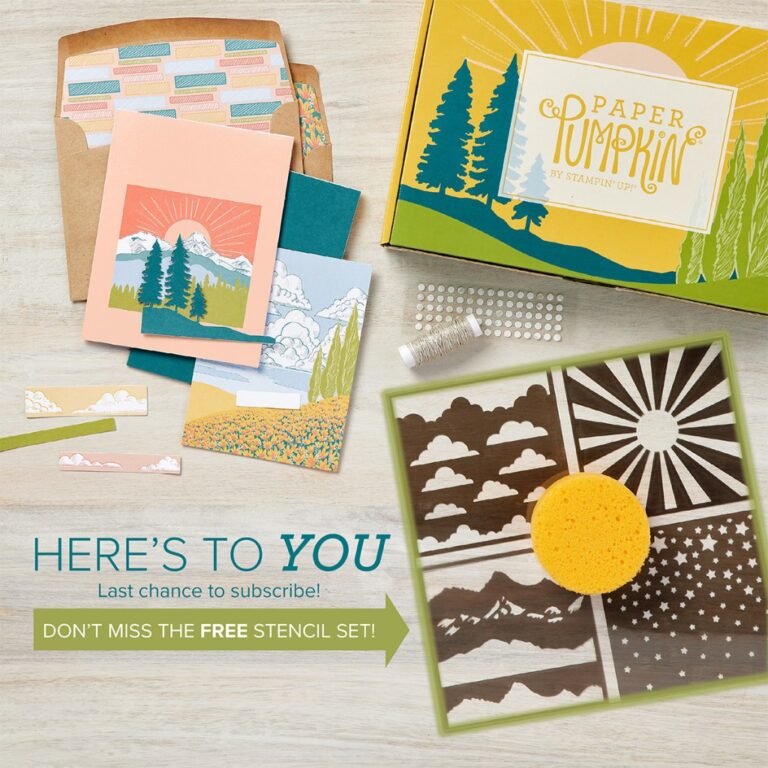 Here’s To You –                                           March Paper Pumpkin